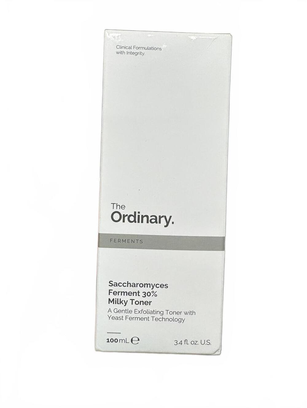 The Ordinary Saccharomyces Ferment 30% Milky Toner 3.4 Fl Oz 100 mL NIB